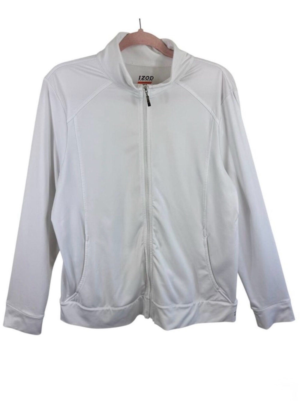 IZOD Perform X Movement Cool-FX White Full ZIp Athletic Jacket Women's Size XL